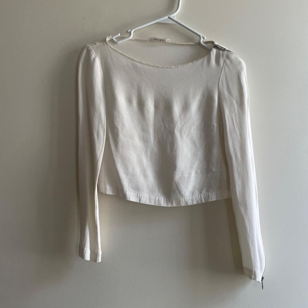 A.L.C. White Silk Blouse